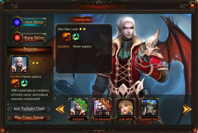 League of Angels Cross-server War Skins